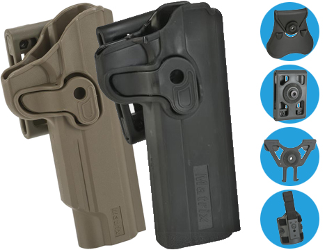 Matrix Hardshell Adjustable Holster for 1911 Series Airsoft Pistols (Type: Black / No Mount)