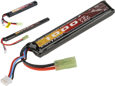 Matrix High Performance 7.4V Stick Type Airsoft LiPo Battery (Model: 1000mAh / 15C / Small Tamiya & Long Wire)