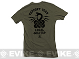 Black Rifle Division Support your local militia T-shirt - Military Green (Size: Medium)