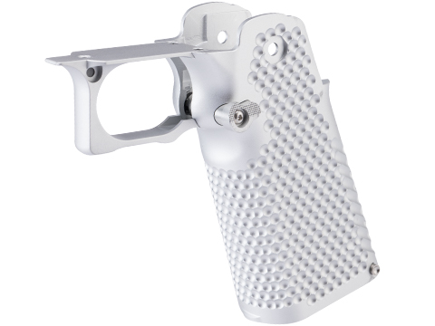 EMG CNC Custom Aluminum Golf Ball Competition Grip for Tokyo Marui Hi-CAPA Gas Blowback Airsoft Pistols (Color: Silver)