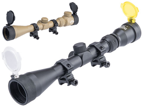 3-9X40 Professional Scope for Airsoft Rifles w/ Scope Rings (Color: Black)