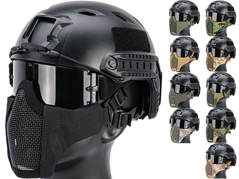 Matrix Low Profile Iron Face Padded Lower Half Face Mask (Color: Black)