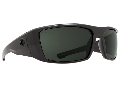 Spy Optic Dirk Sunglasses (Model: Black Frame / ANSI RX / HD Plus Gray Green Lens)