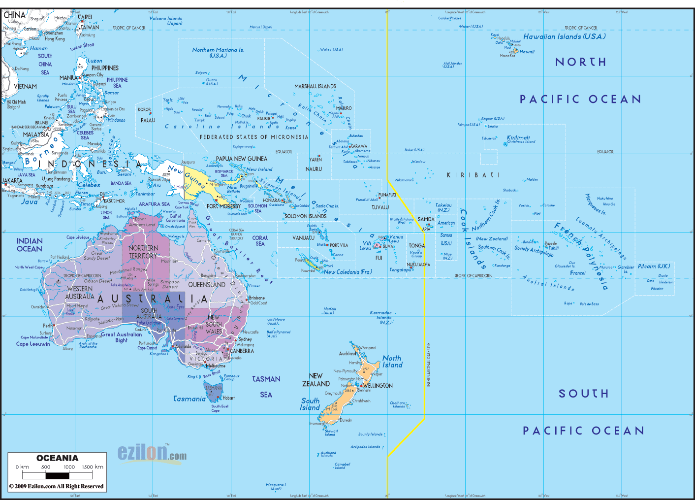 Oceania Map