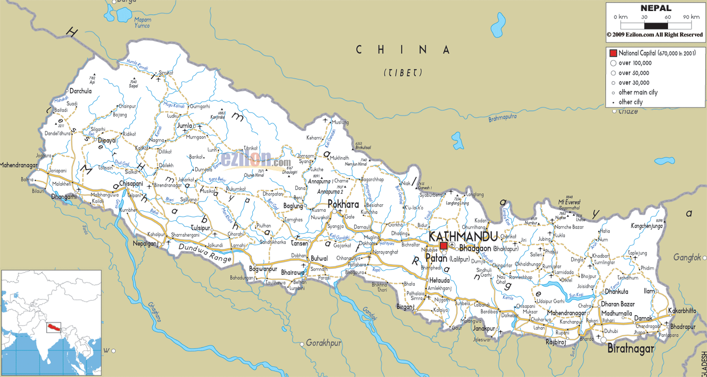 Očekávej to Planeta Zpustošit physical map of nepal Nezávazný název ...