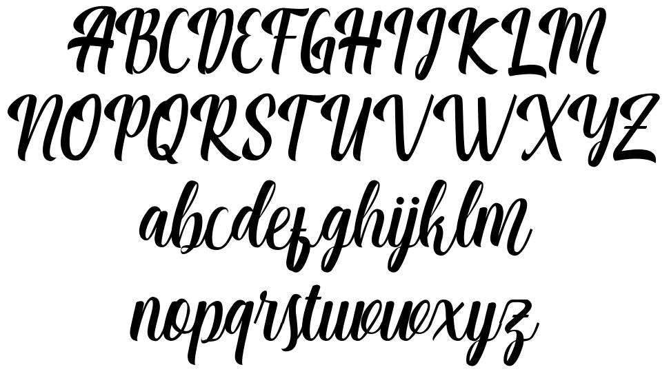 Matilda font specimens