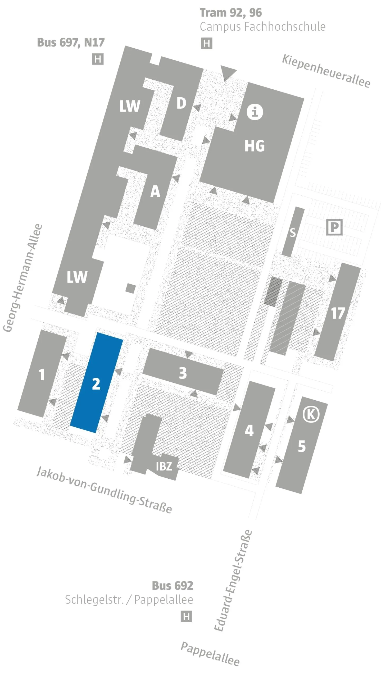 Haus 2 Campusplan