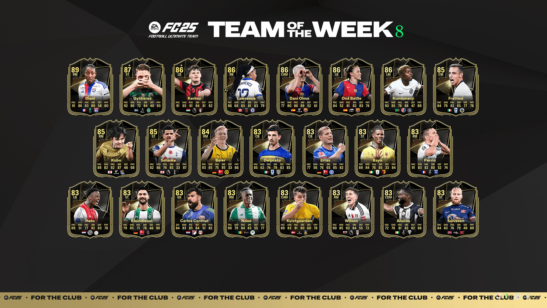 FC 25 Team of the Week 8 – TOTW 8