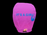 Pink Sky Lantern - Its a Girl- Sky Bacon