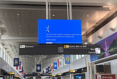 BSOD at Dulles Airport due to the CrowdStrike incident