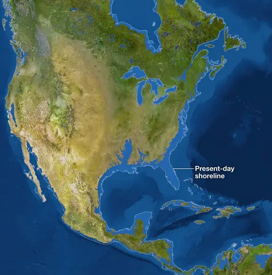 Map Of Usa With Sea Level Rise - United States Map