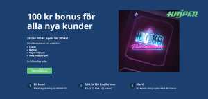 Hajper Casino Updates Welcome Offer (Sweden Only)