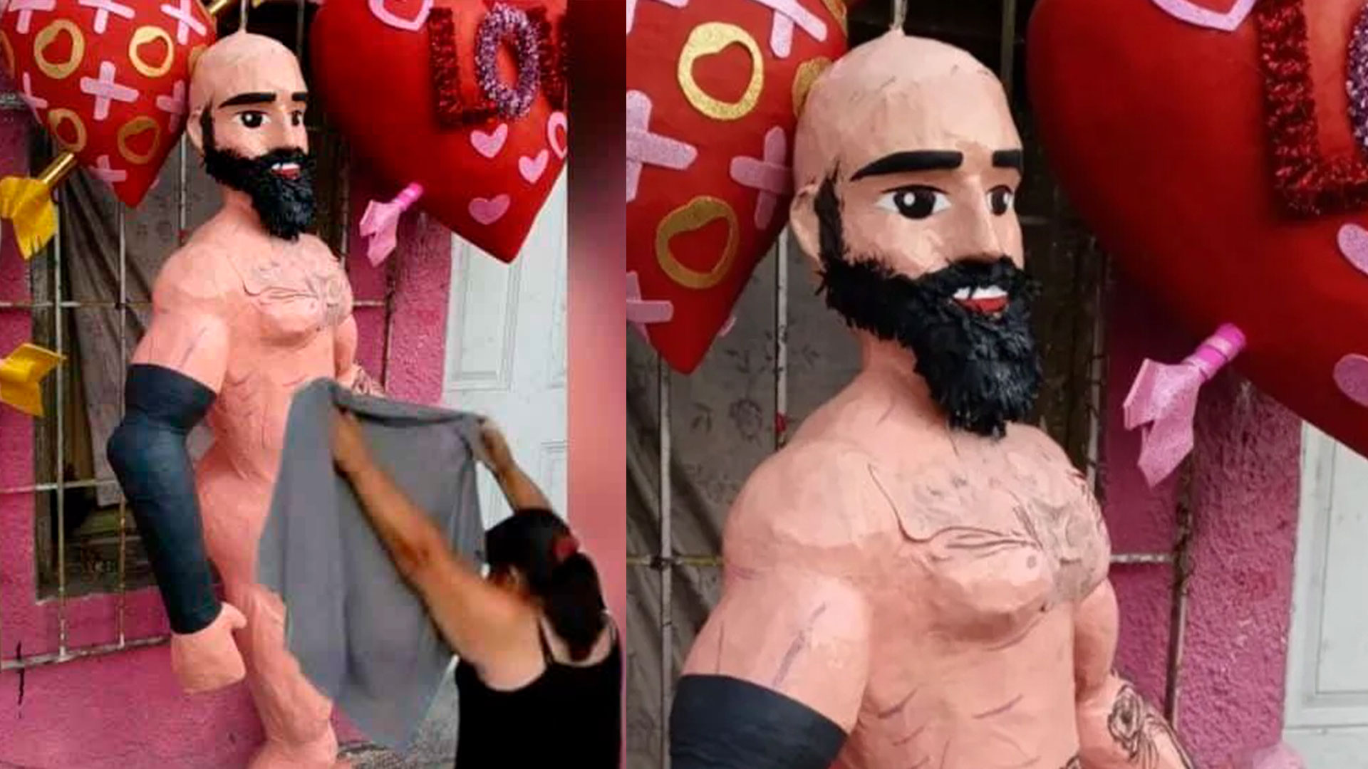 Crean piñata de 'El Babo' con todo y perlas | FOTOS