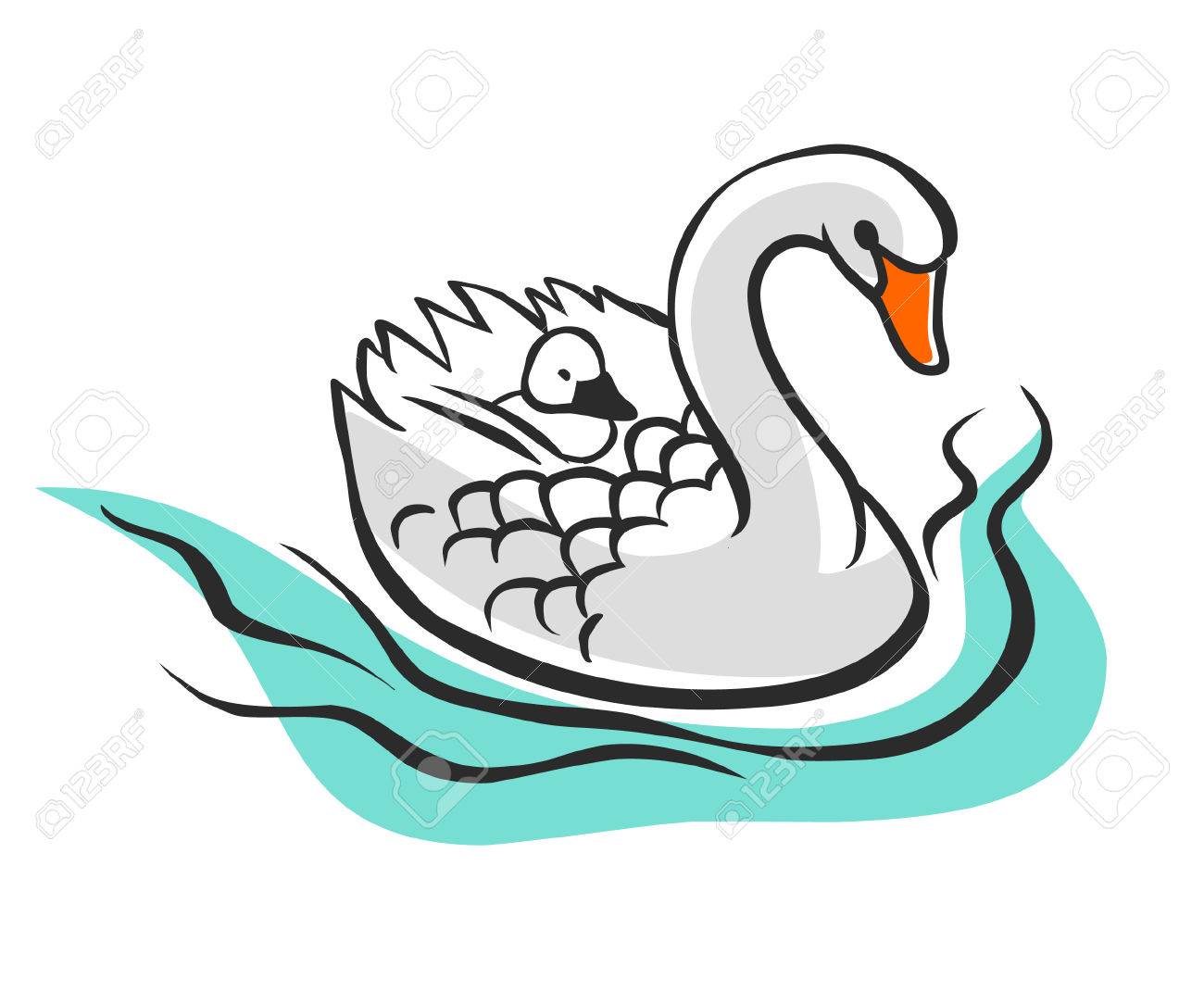 Baby Swan Clipart