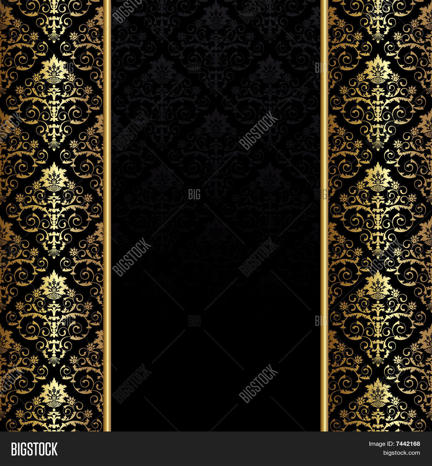 Black And Gold Vintage Wallpaper