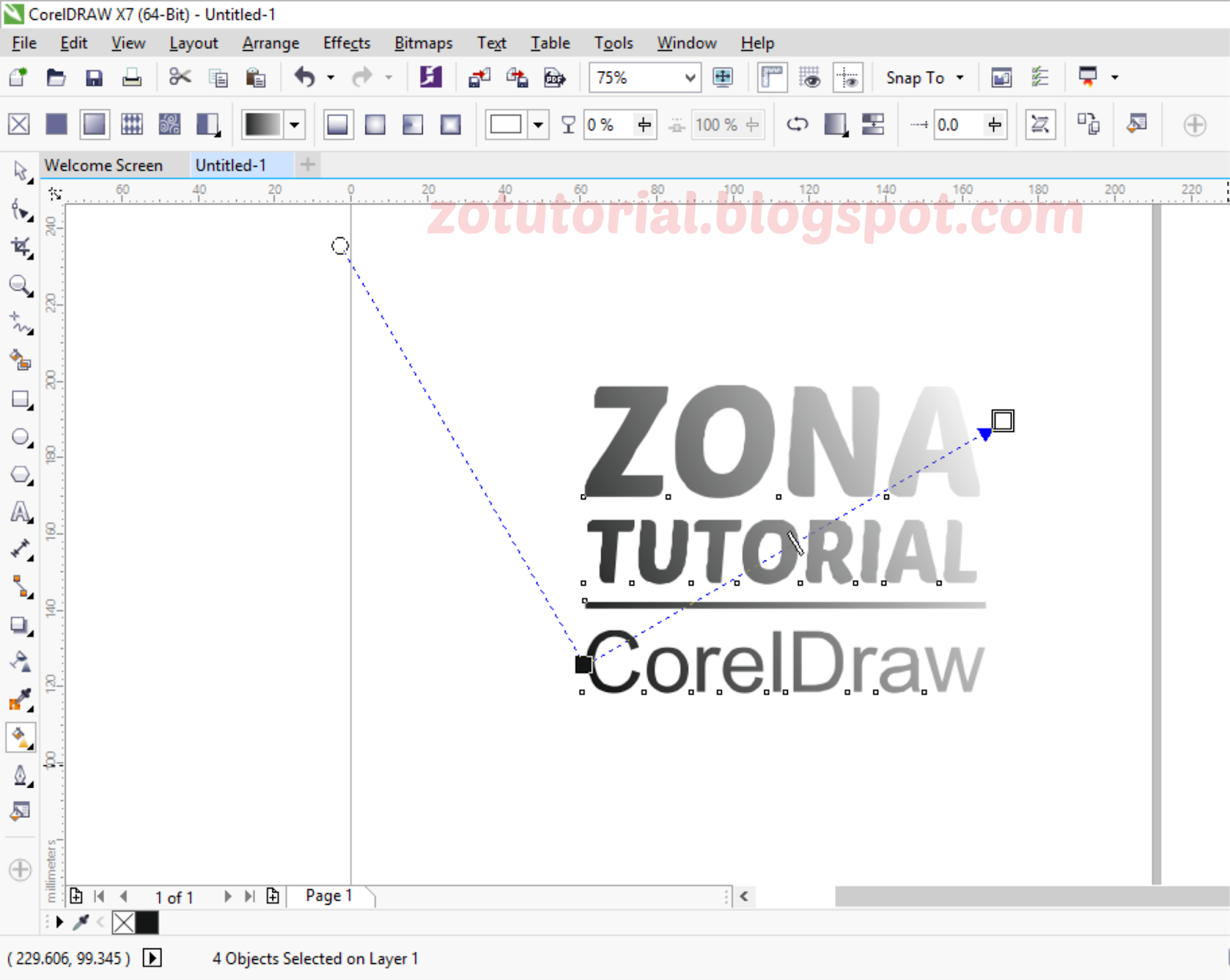 Cara Membuat Gradasi Warna Di Coreldraw