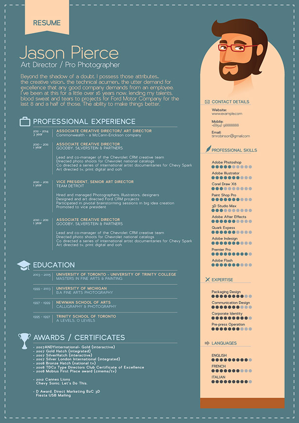 Cv Template Illustrator