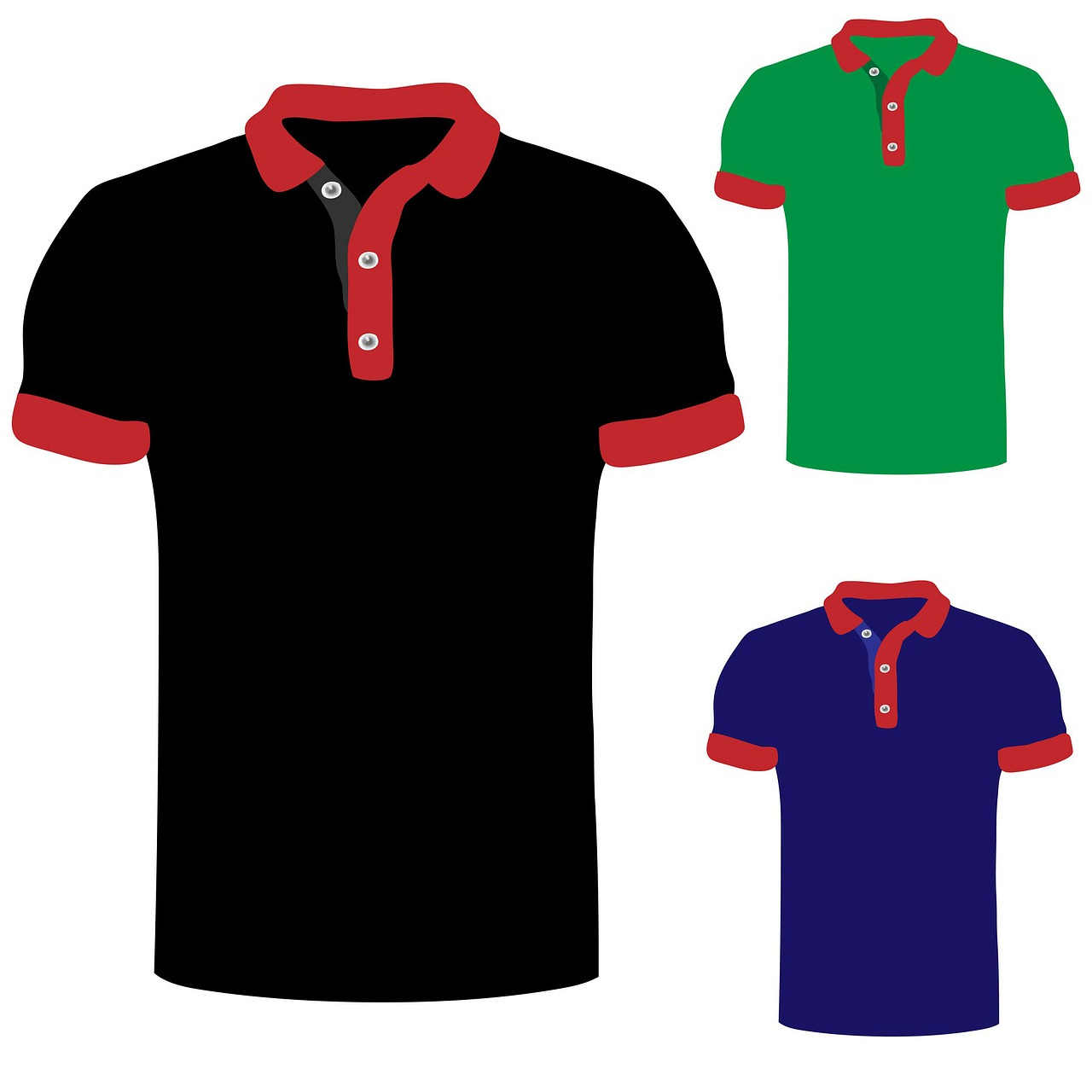 Desain Kaos Polo Kombinasi