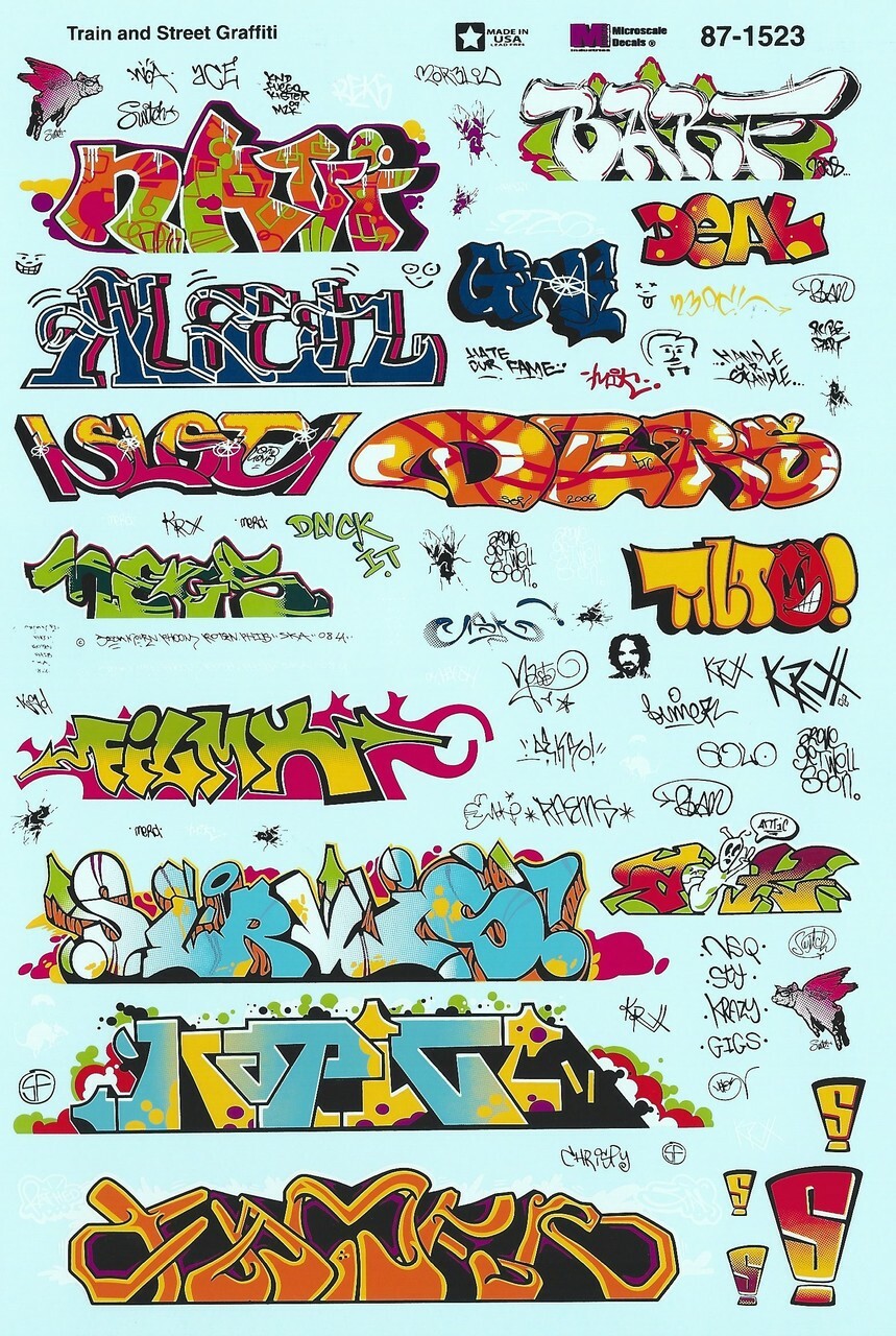 Graffiti Decals For Model Trains