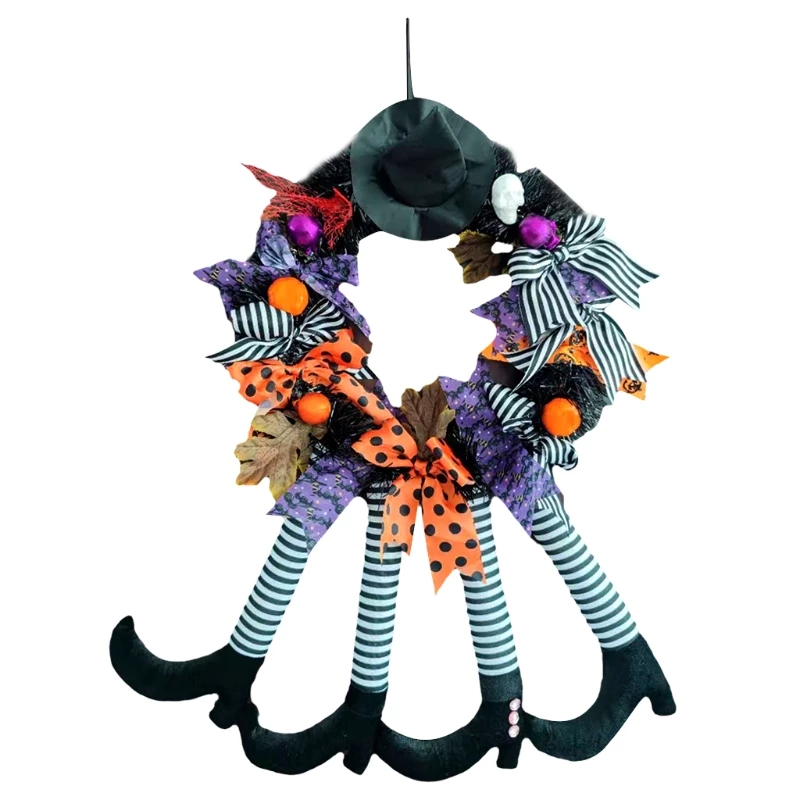 Halloween Wreath Witch Legs