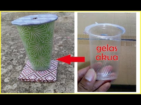 Pot Bunga Dari Gelas Plastik