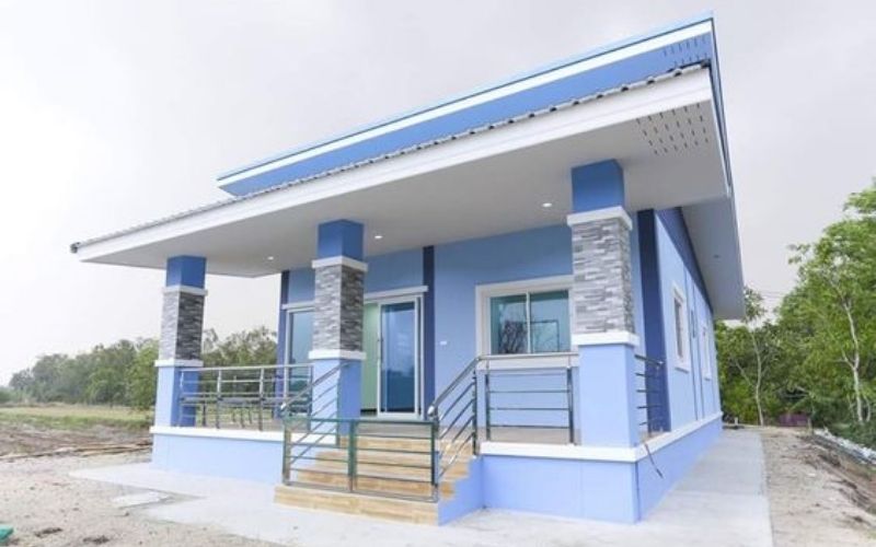 Rumah Minimalis Warna Biru Muda