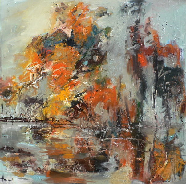 Ölmalerei, Herbst, Abstract painting, Malerei