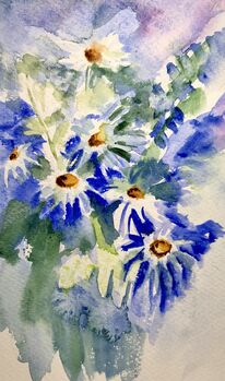 Aquarell, Fantasie, Blüten