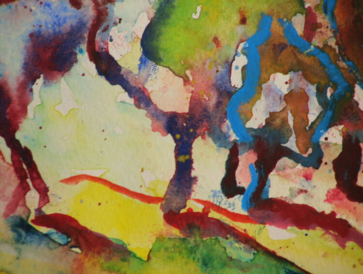 Licht, Fantasie, Baum, Aquarell