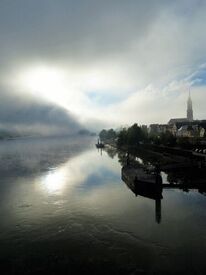 Donau, Himmel, Nebel, Ausblick