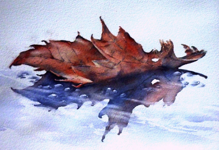 Aquarellmalerei, Herbstlaub, Aquarell, Blätter