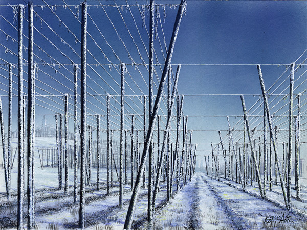 Malerei, Landschaftsmalerei, Kunst und bier, Winter