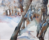 Fantasie, Aquarell, Landschaft, Modern