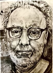 Selfie, Grafit, Portraitserie, Zeichnungen