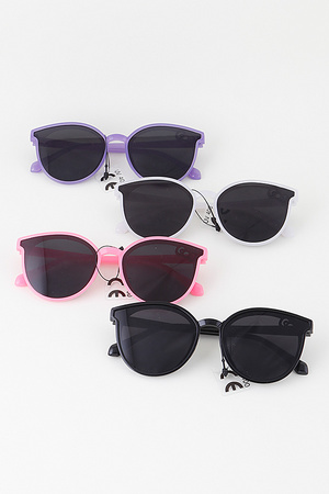 KIDS Bright Rimmed Round Sunglasses