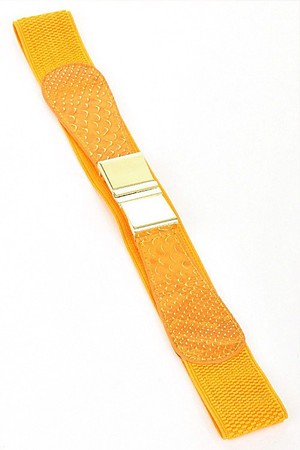 Serpentine buckle elastic belt-yl