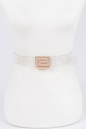 Metal Buckle Vegan Belt