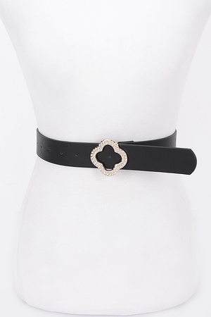 Faux Leather Metal Buckle Belt