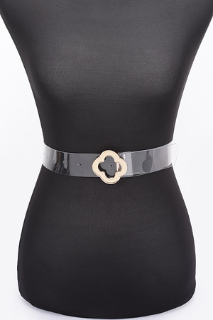 Metal Buckle Clear Belt