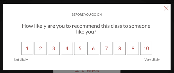 <#An example NPS follow-up question with multiple-choice from Masterclass