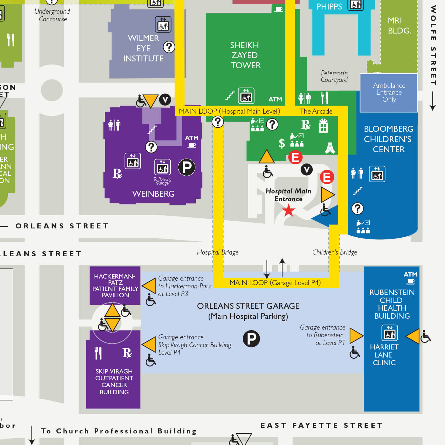 Johns Hopkins Hospital Campus Map