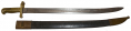 HARPERS FERRY U.S. MODEL 1855 RIFLE SWORD BAYONET, 1857 TO MID-1860, WITH SCARCE PITTMAN MARKED SCABBARD