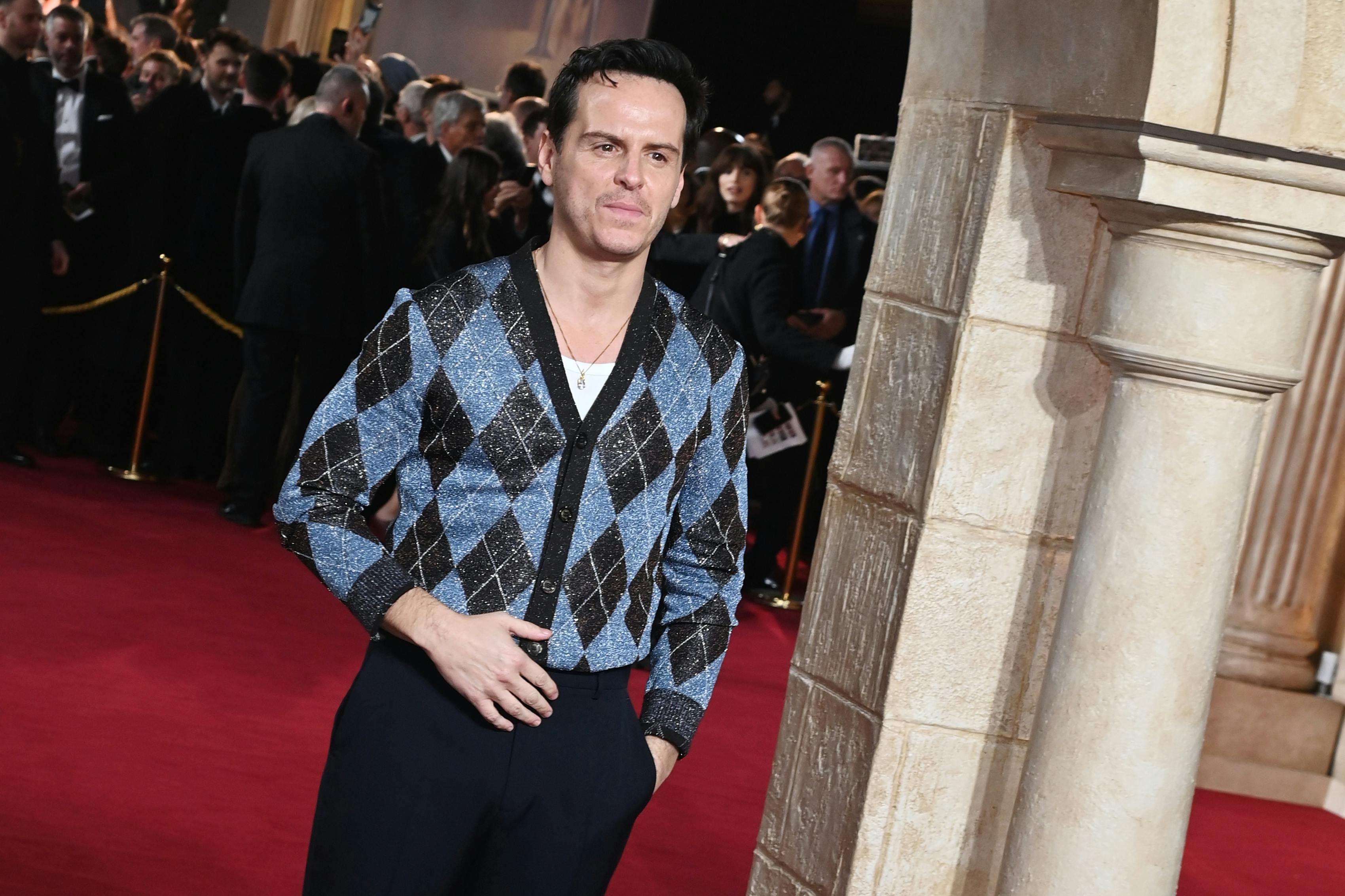 Argyle Print Sweater Trend Knitwear Fall Winter 2024 2025 Rose Blackpink Andrew Scott Prada Miu Miu Pamela Anderson Jimmy Fallon