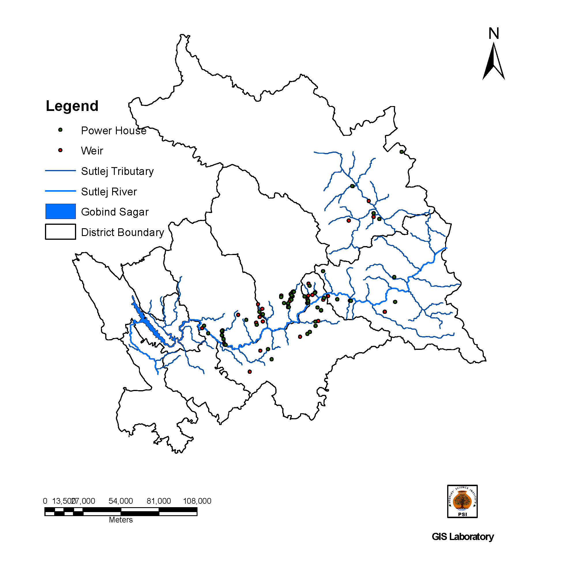 Sutlej River Map