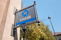 A signage with logo at the Chase Bank branch in downtown Concord, California, September 8, 2017.