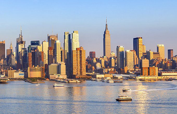 Skyline of Manhattan in New York City, as Seen from New Jersey