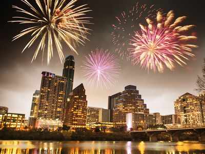 Downtown Austin fireworks