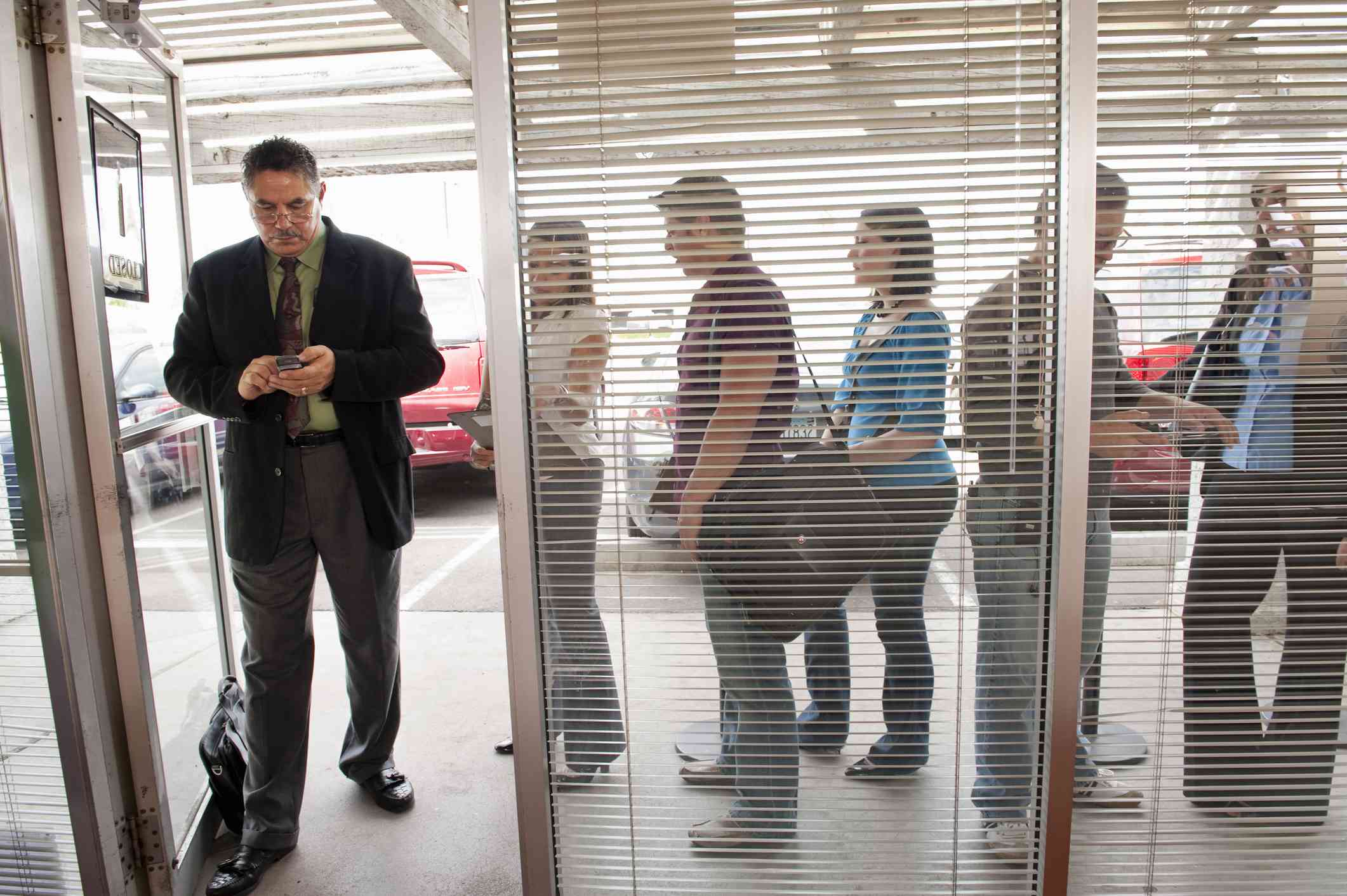 Line Outside Unemployment Office