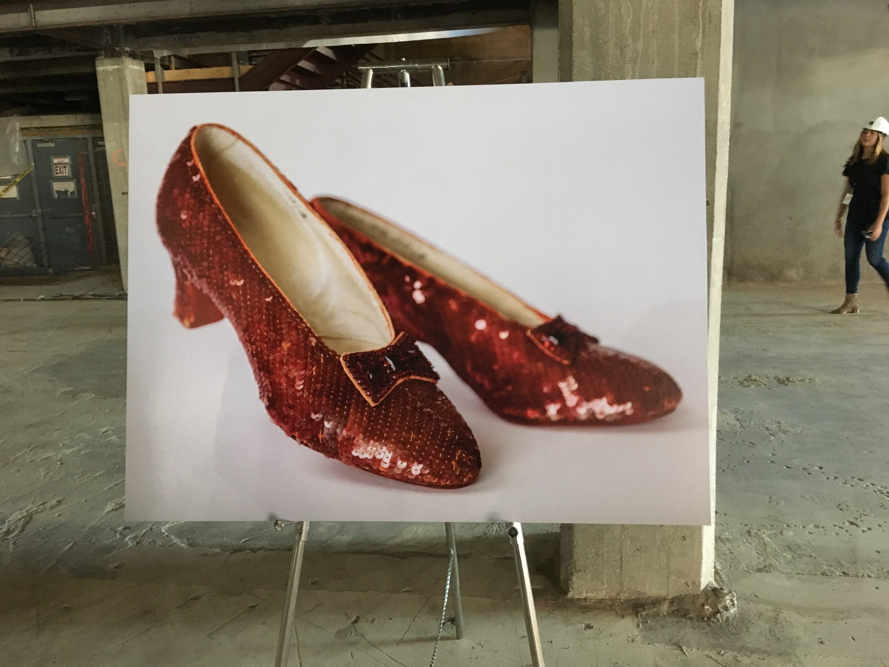 The ruby slippers from 'The Wizard of Oz.'