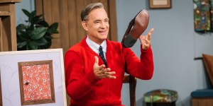 Tom Hanks stars as Mister Rogers in TriStar Pictures' A BEAUTIFUL DAY IN THE NEIGHBORHOOD.  Photo by: Lacey Terrell